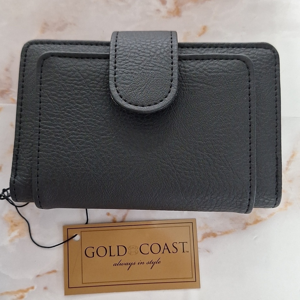 Gold Coast Wallet Black Purse Coin - Picture 2 of 9